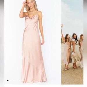 SHOW ME YOUR MUMU | Tuscany Maxi Elegant‎ Pink Satin Gown